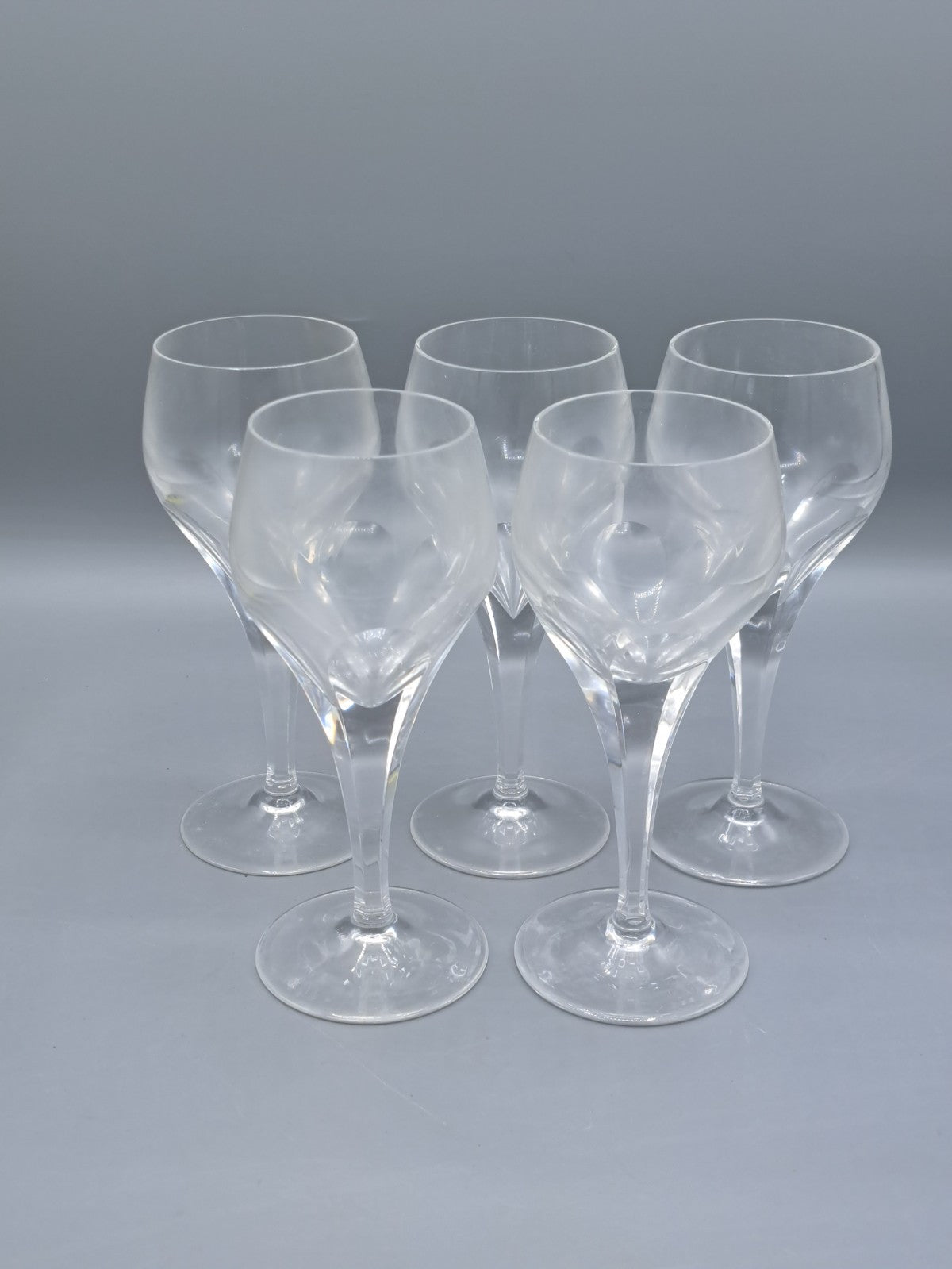 Antiqutät, Mundgelasenes Glas, Handgefertigt, 5 Stück, 16 cm hoch